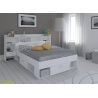 Lit adulte contemporain avec environnement blanc Louna II