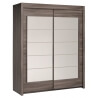Armoire contemporaine portes coulissantes coloris réglisse Elite