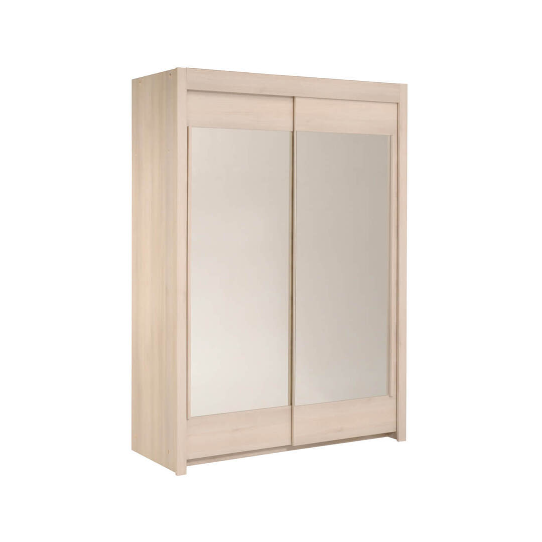 Armoire contemporaine portes coulissantes 160 cm coloris acacia Vital