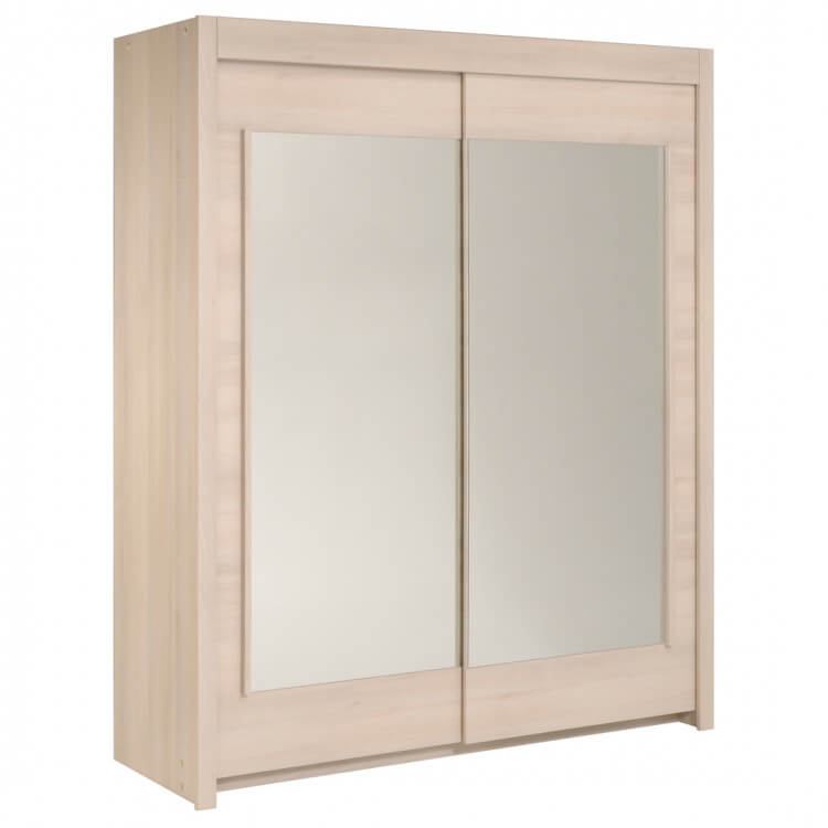 Armoire contemporaine portes coulissantes 180 cm coloris acacia Vital