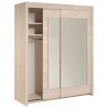 Armoire contemporaine portes coulissantes 180 cm coloris acacia Vital