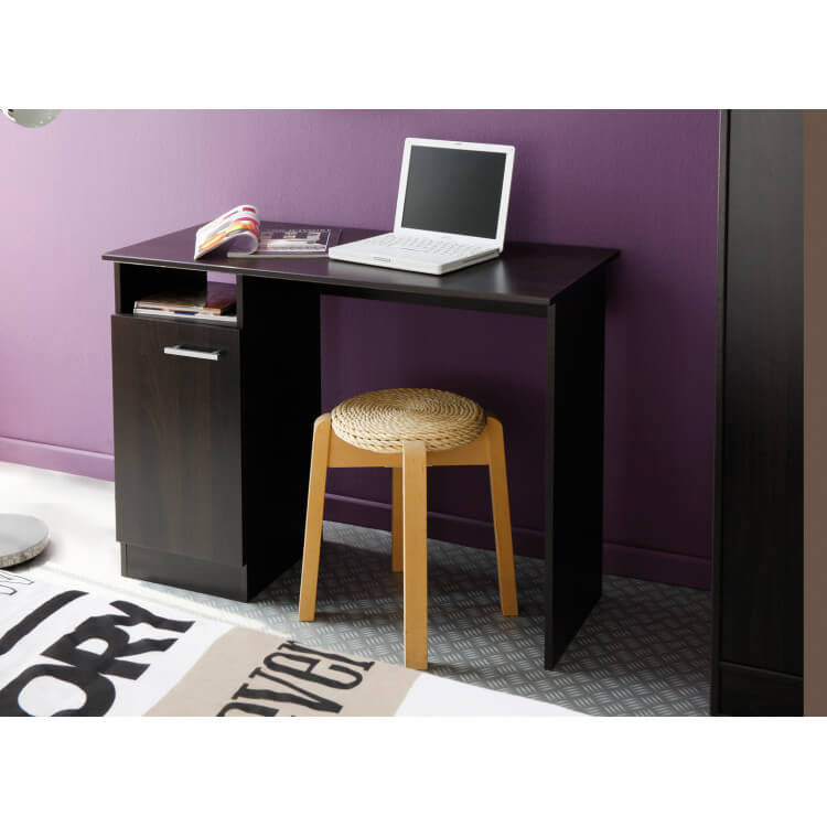 Bureau contemporain 1 porte coloris café Vital