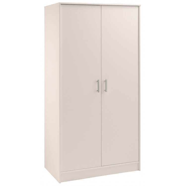 Armoire contemporaine 2 portes 90 cm blanche Vital