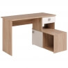 Bureau contemporain blanc/chêne brut Madisone II