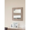 Miroir carré contemporain chêne gris Jenawel