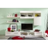 Composition TV murale design coloris blanc brillant Largo