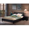 Lit adulte contemporain en PU noir Renald