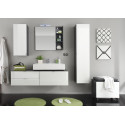 Ensemble de salle de bain design gris/blanc laqué Messine