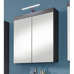 Armoire de toilette contemporaine gris foncé Bergamo