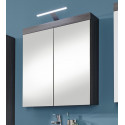 Armoire de toilette contemporaine gris foncé Bergamo