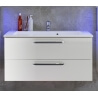 Meuble sous lavabo design blanc brillant Massalia