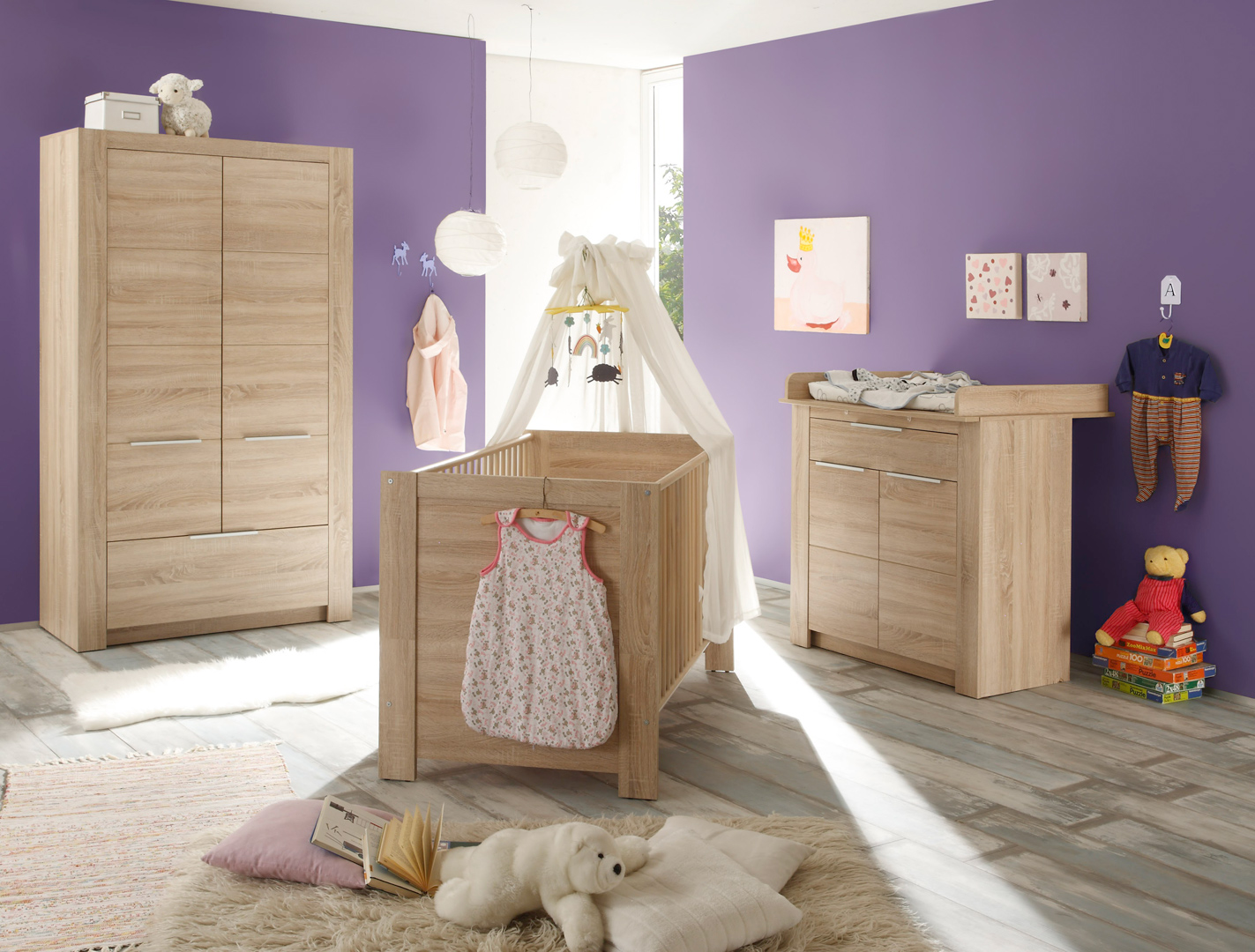 Chambre Bebe Contemporaine Chene Clair Charlotte Matelpro