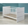 Lit bébé à barreaux contemporain coloris blanc Alissandre
