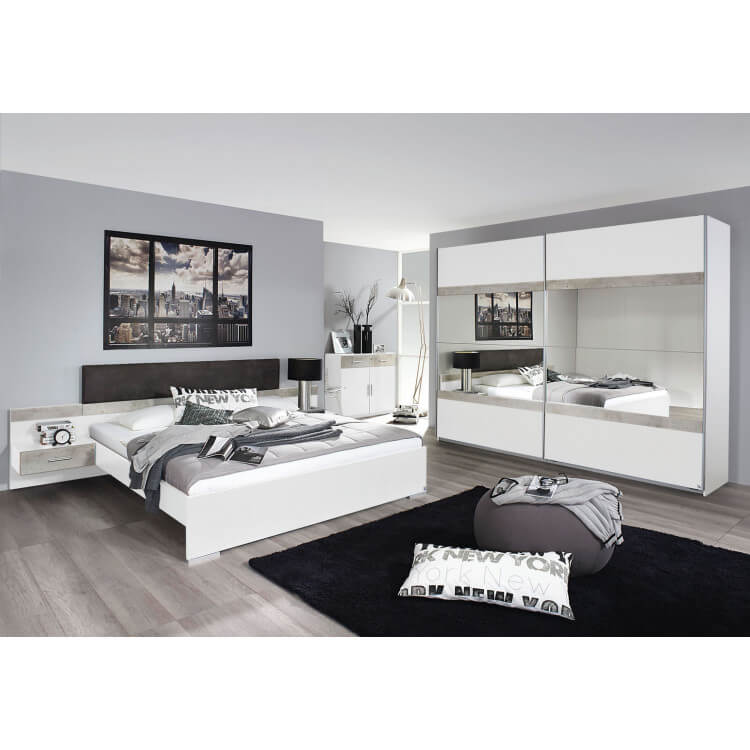 Chambre adulte contemporaine blanche Penny II