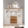 Meuble de rangement contemporain pin blanc/noyer Hamilton II