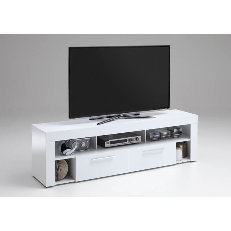 Meuble TV design blanc laqué Myriam II