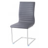 Chaise de salle à manger design métal et PU gris Cleopatre