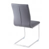 Chaise de salle à manger design métal et PU gris Cleopatre