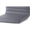 Chaise de salle à manger design métal et PU gris Cleopatre