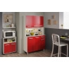 Buffet de cuisine contemporain rouge brillant Judith