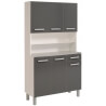 Buffet de cuisine contemporain gris brillant Judith