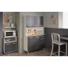 Buffet de cuisine contemporain gris brillant Judith