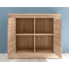 Meuble de rangement contemporain 2 portes chêne clair Zahara