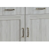 Commode contemporaine 2 portes/2 tiroirs chêne clair/marron Solange