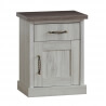 Chevet contemporain chêne clair/marron Solange