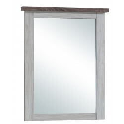 Miroir contemporain rectangulaire chêne clair/marron Solange