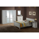 Chambre adulte contemporaine chêne clair/marron Solange