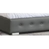 Lit adulte design en PU gris Victor