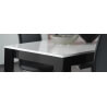 Table de salle à manger design laquée blanc/noir Savana