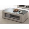 Table basse contemporaine rectangulaire coloris chêne mara/graphite Stefen