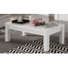 Table basse rectangulaire design laquée blanche Roselia