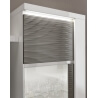 Salle à manger design laquée blanc/gris Cecile