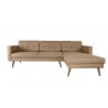 Canapé d'angle fixe design en tissu brun Koreva