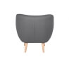 Fauteuil fixe design en PU gris Axelle