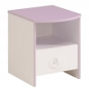 Chevet enfant contemporain blanc/lilas Elisa