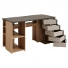 Bureau contemporain coloris chêne/gris Elfie