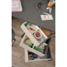 Bureau contemporain coloris chêne/gris Elfie