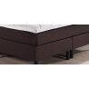Ensemble literie boxspring fixe contemporain en tissu marron foncé Bernie