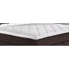 Ensemble literie boxspring fixe contemporain en tissu marron foncé Bernie