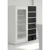 Vitrine design laquée blanc/noir Cassandra