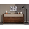 Buffet/bahut contemporain coloris noyer/mastic Santiago