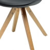 Chaise de salle à manger contemporaine noire (lot de 2) Denver