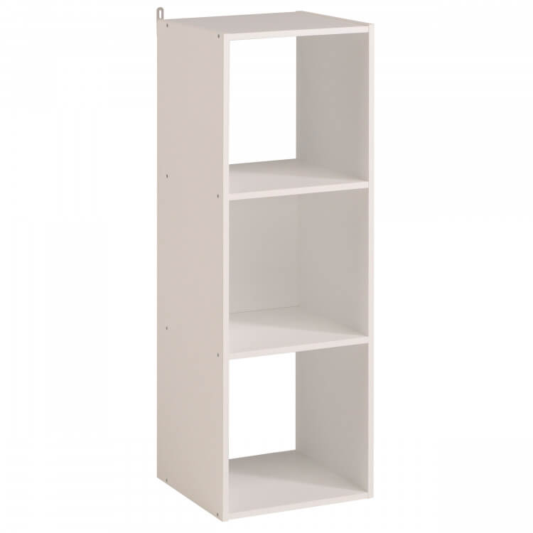 Meuble de rangement 3 compartiments blanc Lilicube