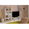 Meuble de rangement 3 compartiments blanc Lilicube