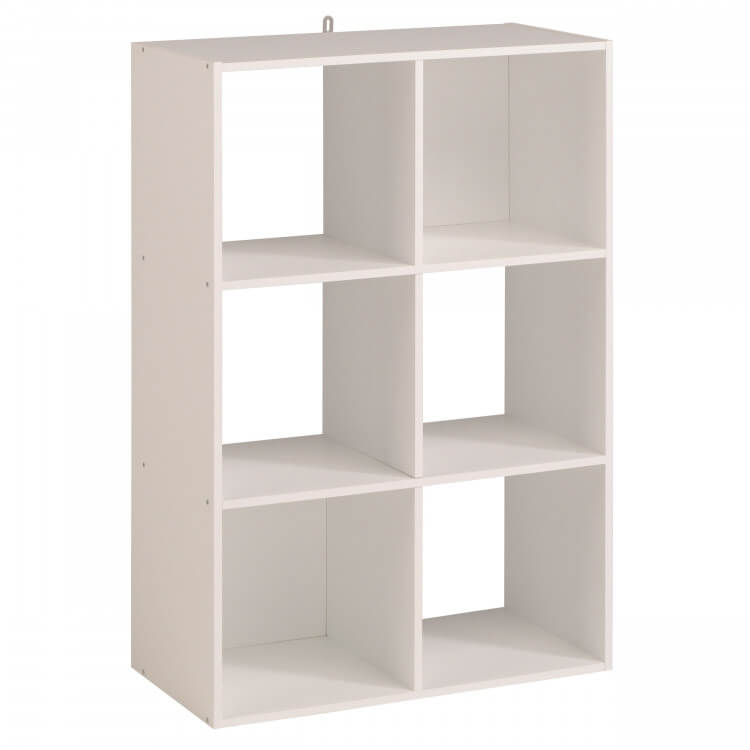 Meuble de rangement 6 compartiments blanc Lilicube