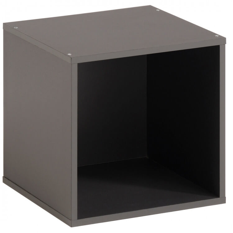 Meuble de rangement 1 compartiment gris ombre Lilicube